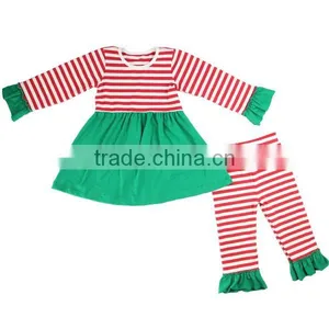 New Design Factory Wholesale Stripe Outfit Girls Boutique Halloween Clothing thumbnail-2