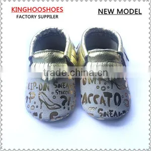Handmade Baby Moccasins Soft Sole Baby Shoes 100% Genuine Leather Bow Moccasin Soft Sole Slip on Baby Shoes thumbnail-1
