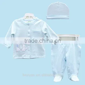 100% Cotton Wholesale High Quality Spring Autumn 3PCS/Set Newborn Infant Baby Boy Girl Suits thumbnail-6