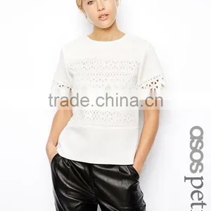 PETITE Exclusive Shell Top With Laser Cut thumbnail-1