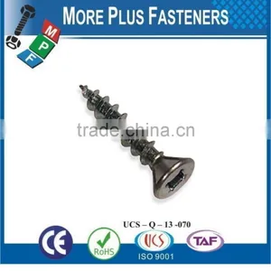 Made in Taiwan Zinc Plated Silicon Bronze Solid Brass Flat Head Square Drive Robertson Wood Screw thumbnail-5