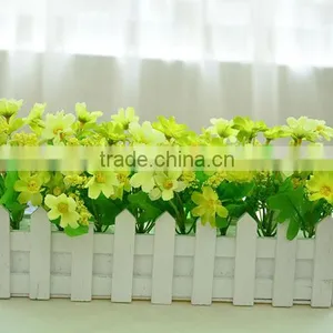 Lovely Decorative Artificial Silk Restaurant Table Daisy Flower With Fence Set thumbnail-5