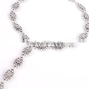 Silver Bronze Tone Hollow Carved Charm Finger Anklet Foot Chain thumbnail-3