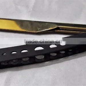 Barber Shaving Razor With Gold Blade With Balck Handle thumbnail-6