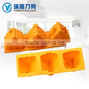 3 Small House Shape Silicone Cake Mould thumbnail-1