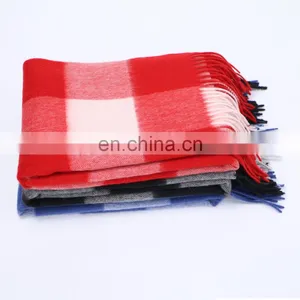 2017 New Big Plaid Cashmere Scarf Wholesale thumbnail-1