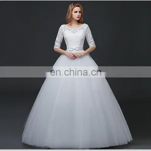 HS1633 2017 Sweetheart Embroidered Luxury Long Sleeve Bridal Gown Chic Wedding Dresses thumbnail-2