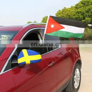 Black Red Pole Car Flag FGF-0012 thumbnail-2