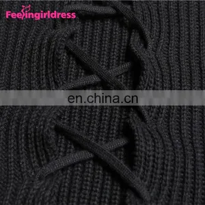 Wholesale Fashion Women Black Knitting Elastic Wide Waist Belt Waist Support Belt thumbnail-5