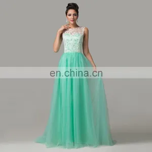 Grace Karin Elegant Sleeveless Off Shoulder Lace Prom Dresses White Floor Length Prom Dresses CL6108-3 thumbnail-2