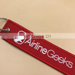 Woven Key Chain Crew Luggage Tags Remove for Flight thumbnail-4