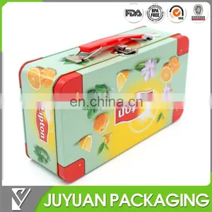 2014 Hot Saled Lunch Tin Box With Handle and Lock for Children Gift, Tin Lunch Box With Lock and Key thumbnail-1