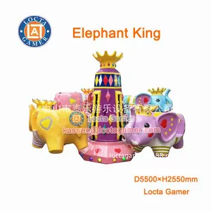 Zhongshan Amusement Playground Kids Rides for Sale Elephant King Rotating thumbnail-1