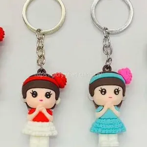 Plastic Key Ring Figure Miniature/3cm Tall Plastic Pvc Figure Key Chain thumbnail-2