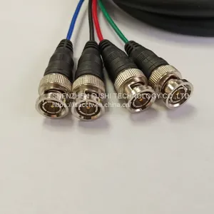 Mini RG59 Cable 4 BNC Male to 4 BNC Male Professional Audio Video Cable for CCTV System thumbnail-2