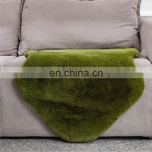 Small Modern Soft Orange Black Brown Bed Animal Fluffy Area Fur Floor Rugs thumbnail-2