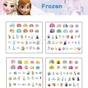 Girls Frozen Elsa and Anna Makeup Toys Nail Stickers Snow White Princess Sophia Minnie Kids Earrings Sticker Toy thumbnail-2