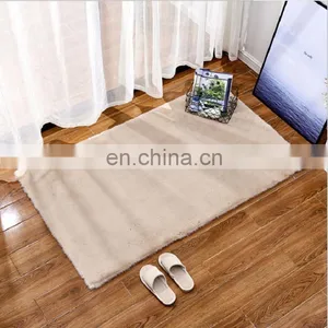 Soft Warm Winter Modern Rabbit Fur Rug thumbnail-3