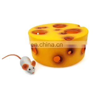 Eco-friendly Custom Color Cat Sticks Cheese Box With Electronic Mice Cat Toy Tease Cat Toy thumbnail-1