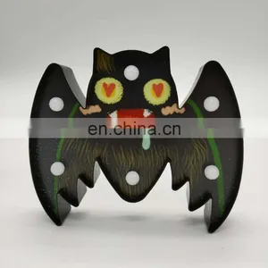 Halloween Decoration Plastic Bat Shaped LED Lamp Table Light thumbnail-2