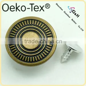 Customized Metal Denim Jeans Button thumbnail-1