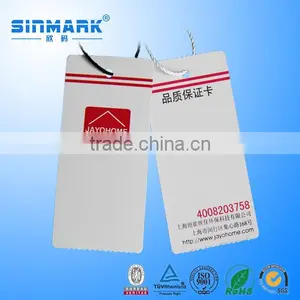 High Effect Customized Brand Name/logo Garment Paper Hang Tags With Ribbon String thumbnail-5