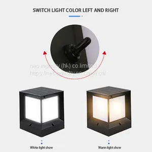 Solar Column Head Light Household Outdoor Waterproof Garden Light thumbnail-2