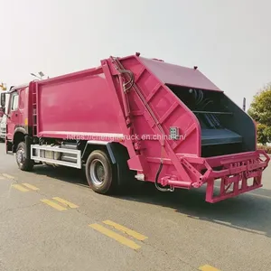 HOWO 6 Wheel 14 Cubic Meter 15m3 Compactor Garbage Truck thumbnail-2