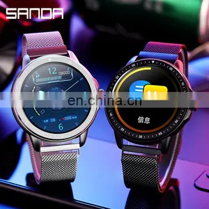 Sanda CF19 Trendy Design Intelligent Men Wrist Watches Waterproof Alarm Luminous Sport Android Smart Watch thumbnail-3