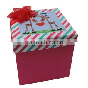 Square Paper Board Gift Packing Box With Cute Printing thumbnail-2