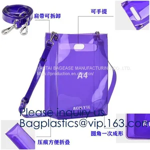 Frosted Plastic Gift Bags, Large Merchandise Retail Clothing Grocery Boutique Shopping Bags With Handles, Multi Colors thumbnail-1