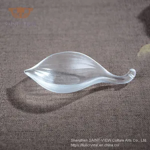 Liuli Crystal Art Lotus Leaf Incense Plate for Tea Table Decorative Accessory thumbnail-5