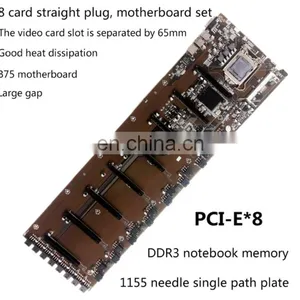 Hot Sell B75 8gpu Motherboard 65mm Gap For 1080ti 1070ti Gtx1060s/2060s/rx588/rx598 Gpu thumbnail-2