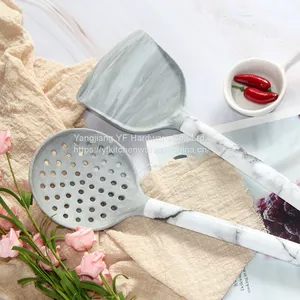 Kitchen Accessories Home and Kitchen Cookware Sets Kitchenware Cocina Silicone Kitchen Utensil Marble Cookware Set thumbnail-3