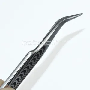 Straight Curved Eyelash Grafting Tweezers Light and High-precision Eyelash Blossom Tweezers for Eyelash Beautifiers Antistatic Tape Texture ST-15 thumbnail-5