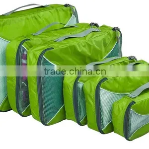 High Quality Unisex 5 Piece Packing Cubes for Travel,cheap Wholesale Green Polyester Travel Packing Cubes thumbnail-4