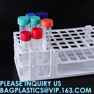 Laboratory Medical Different Color 16mm Removable Plastic Test Tube Rack, Detachable Centrifuge Tube Rack Color Tube Storage Rack Plastic Test Tube Rack thumbnail-1