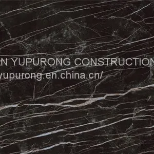 Premium Matte Black Marble Large Format Thin Porcelain Panel 3000x1000mm thumbnail-2