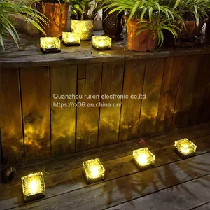 Top Grace Waterproof Anti Moisture Decoration Underground Pavement Garden LED Solar Brick Light thumbnail-3