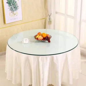 Tempered Glass Home Restaurant Dining Room Glass Top Round Rectangle Dining Table Top thumbnail-3