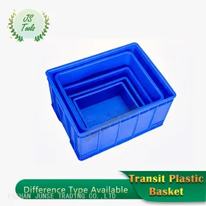 Plastic Basket Turnover Basket Large Square Factory Plastic Frame Turnover Box Express thumbnail-2