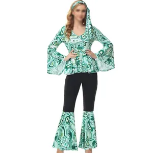 Hippie Costume Disco Nightclub Women Sexy Retro Cosplay Hippie Costume thumbnail-4