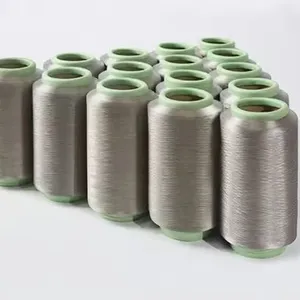 DTY 40D 100% Silver Coated Nylon Draw Texturing Yarn thumbnail-1