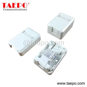 Sample Free CAT5E RJ45 8P8C UTP 1 Port and 2 Port Surface Mount Outlet Box Compatible With Keystone Jack With RoHS Certificate thumbnail-2