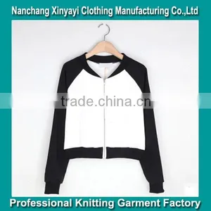 In the Fall of the New Female Fashion Leisure Short Coat Black and White Stitching Fleece Jacket Dress thumbnail-1