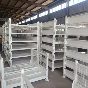 Foldable Turnover Box Heavy Metal Storage Box Scrap Box Transport Iron Box Stackable Turnover Box thumbnail-5
