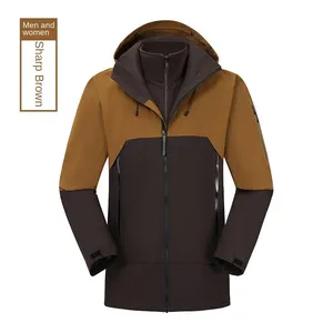 Couple's Lightweight Hard Shell Three in One Outdoor Sports Jacket, Cold Proof, Windproof, Waterproof Hiking Suit thumbnail-1