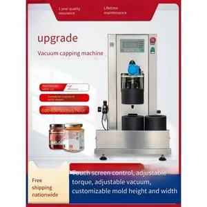 Dingfeng Double-station Vacuum Capping Machine for Beef Sauce, Suitable for Tinplate and Glass Bottles, Vacuum Capping Machine for Bird's Nest thumbnail-2