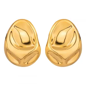 Christmas Tree Heart Stud Earrings in 18K Gold/Silver Plated Stainless Steel thumbnail-5