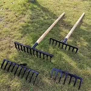 Ghana Durable Landscape Rake Yard Leveling Rake 20 Teeth Steel Rake thumbnail-1